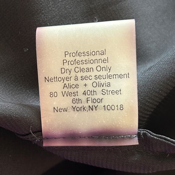 Alice + Olivia Silk Blouse Size XS Semi Sheer Green and Black Chiffon Whimsygoth - Picture 5 of 5